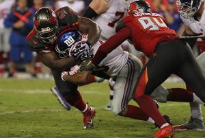 Bucs NT Akeem Spence - Photo by: Cliff Welch/PR