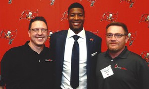 Scott Reynolds, Jameis Winston and Mark Cook – Photo by: the Buccaneers