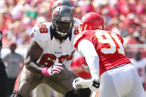 Bucs RT Demar Dotson - Photo by: Cliff Welch/PR