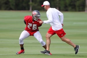 Bucs DBs coach Jon Hoke - Photo by: Cliff Welch/PR