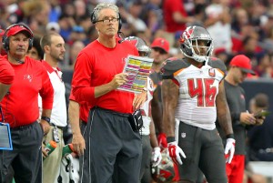 Bucs head coach Dirk Koetter - Photo by: Cliff Welch/PR