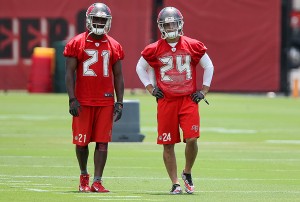 Bucs CBs Alterraun Verner and Brent Grimes - Photo by: Cliff Welch/PR