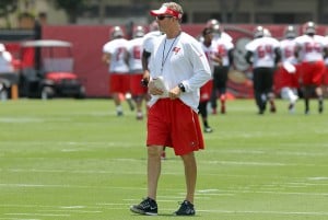 Bucs coach Dirk Koetter - Photo by: Cliff Welch/PR