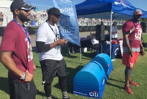 Louis Murphy, Gerald McCoy and Donovan Smith - Photo by: Scott Reynolds/PR