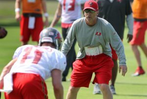 Bucs OC/WRs coach Todd Monken - Photo by: Cliff Welch/PR