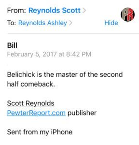 Belichick Email