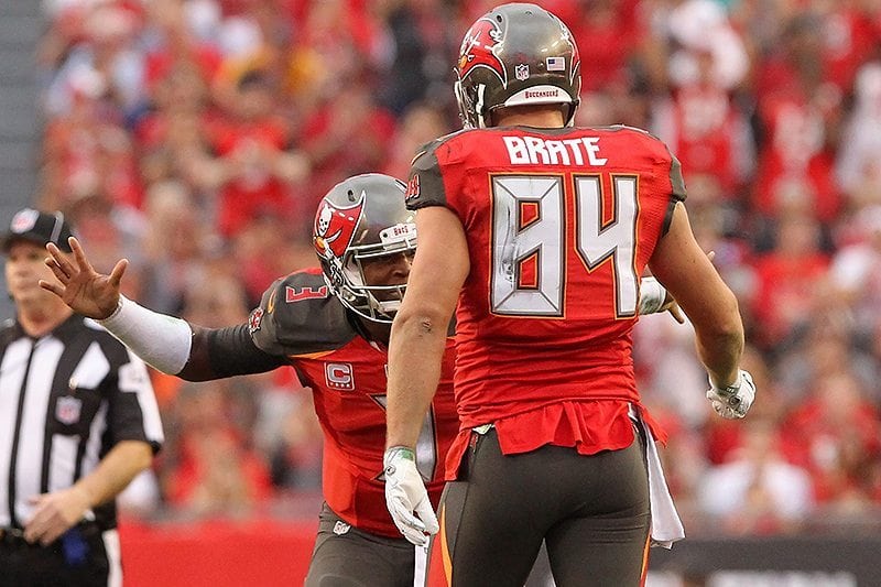 Winston Jameis Bucs Cameron Brate Celebrate Saints