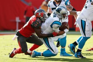 David Lavonte Bucs Panthers Sack Cam Newton