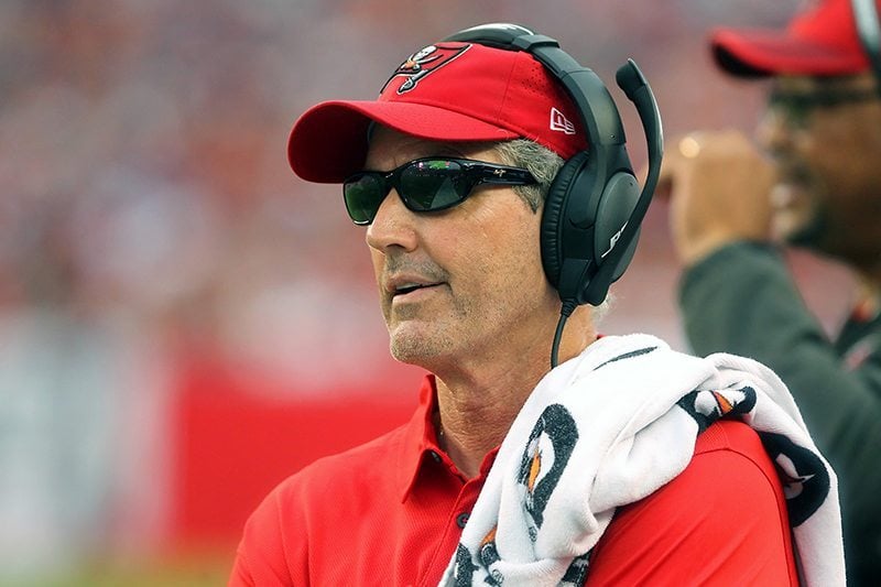 Bucs Head Coach Dirk Koetter - Photo By: Cliff Welch/Pr