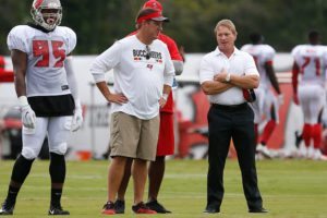 Sr'S Fab 5: White Is A Legend In The Making; Inside The Bucs' Draft 4 Bucs Gm Jason Licht And Former Head Coach Jon Gruden - Photo By: Mark Lomoglio/Pr