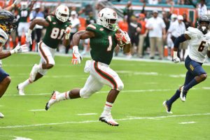 Miami Rb Mark Walton - Photo Courtesy Of Univ. Of Miami