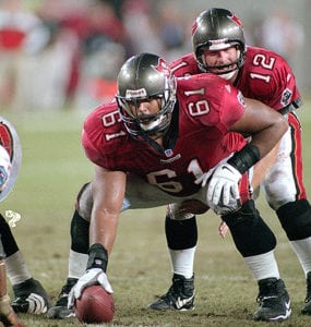 Former Bucs C Tony Mayberry And Qb Trent Dilfer - Photo Courtesy Of The Buccaneers