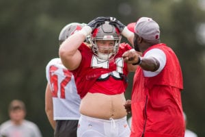 Bucs Dt Beau Allen And D-Line Coach Brentson Buckner - Photo By: Mary Holt/Pr