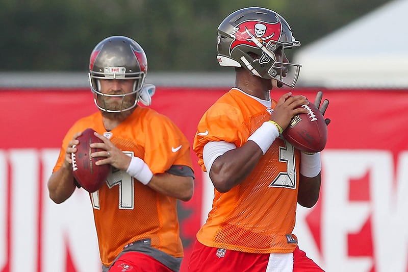 Bucs Qbs Ryan Fitzpatrick And Jameis Winston - Photo By: Cliff Welch/Pr