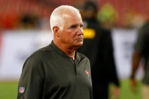 Bucs Defensive Coordinator Mike Smith - Photo By: Cliff Welch/Pr