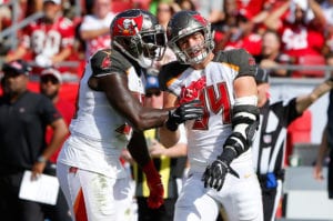 Bucs Olbs Jason Pierre-Paul And Carl Nassib - Photo By: Cliff Welch/Pr