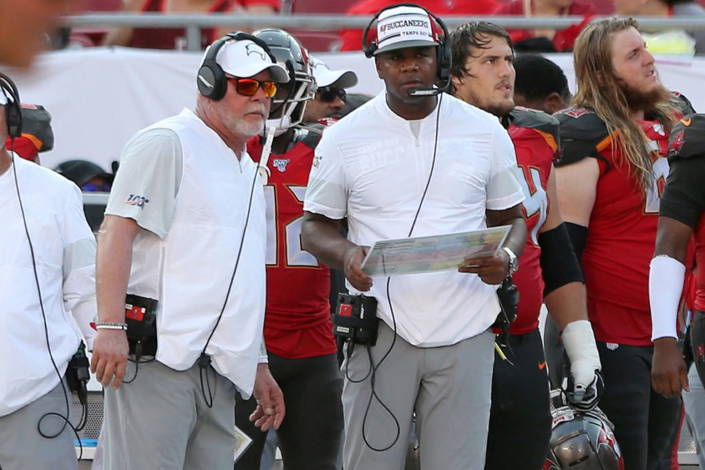 Bucs Head Coach Bruce Arians And Oc Byron Leftwich