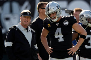 Raiders Head Coach Jon Gruden And Qb Derek Carr