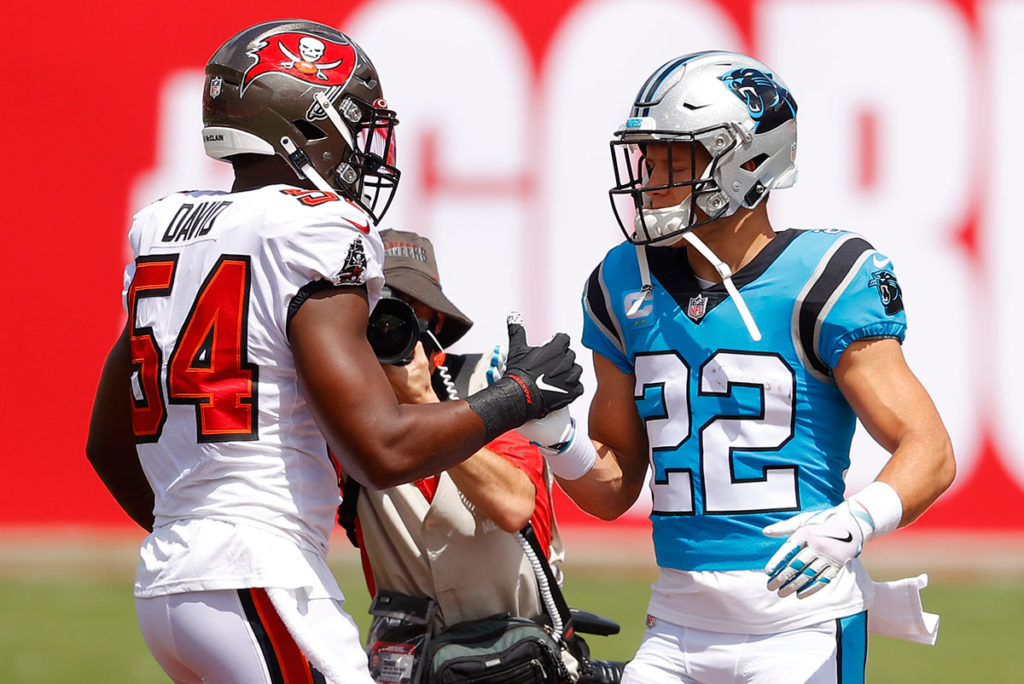 Bucs Lb Lavonte David And Panthers Rb Christian Mccaffrey