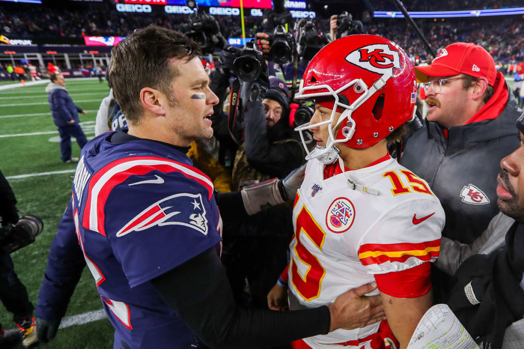 Bucs Qb Tom Brady And Chiefs Qb Patrick Mahomes