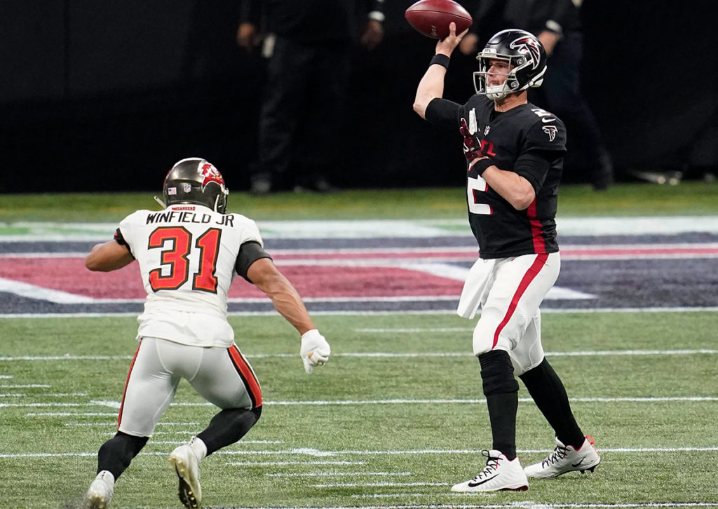 Bucs S Antoine Winfield Jr. And Falcons Qb Matt Ryan