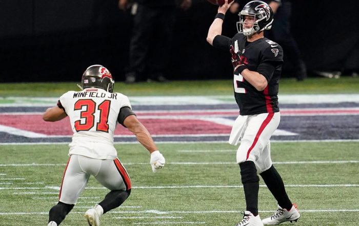 Bucs S Antoine Winfield Jr. And Falcons Qb Matt Ryan