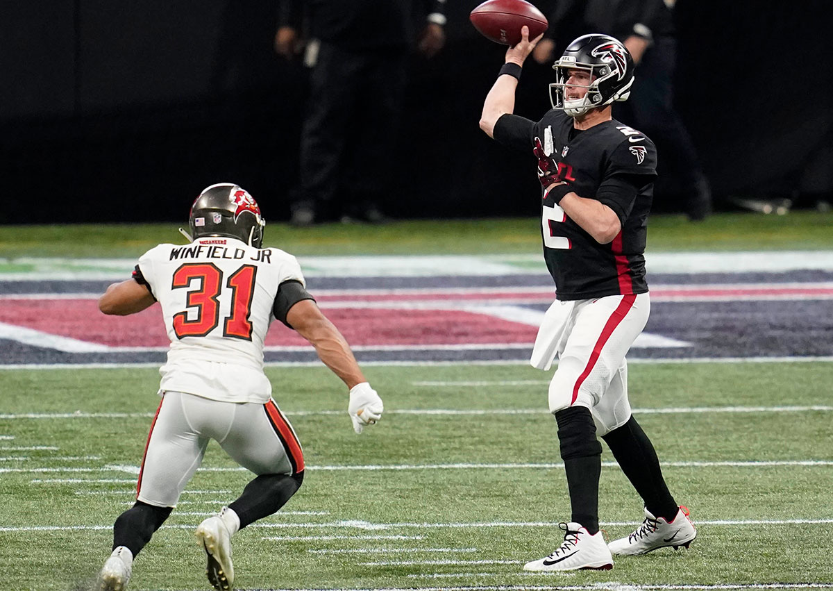 Bucs S Antoine Winfield Jr. And Falcons Qb Matt Ryan