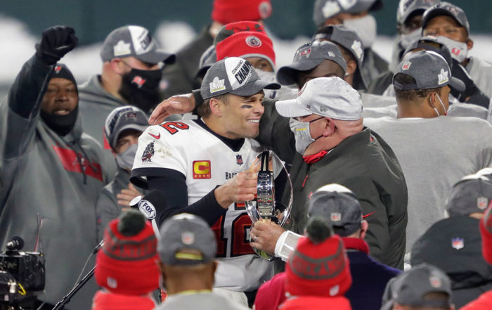 Bucs Qb Tom Brady And Head Coach Bruce Arians