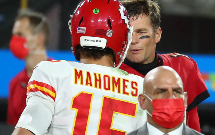 Bucs Qb Tom Brady And Chiefs Qb Patrick Mahomes