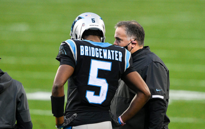 Panthers Qb Teddy Bridgewater And Hc Matt Rhule