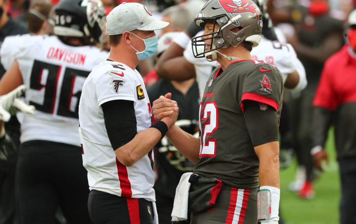 Qb Matt Ryan And Bucs Qb Tom Brady Quarterbacks