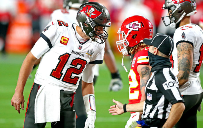 Bucs Qb Tom Brady And Chiefs Ss Tyrann Mathieu