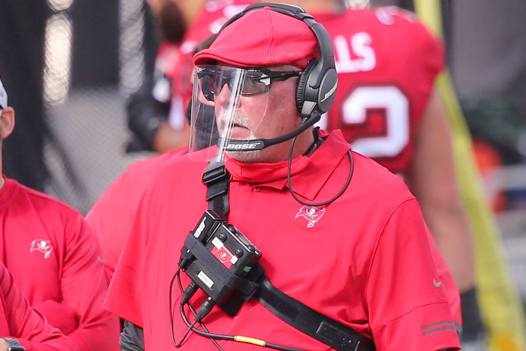 Bucs Head Coach Bruce Arians Covid Mask