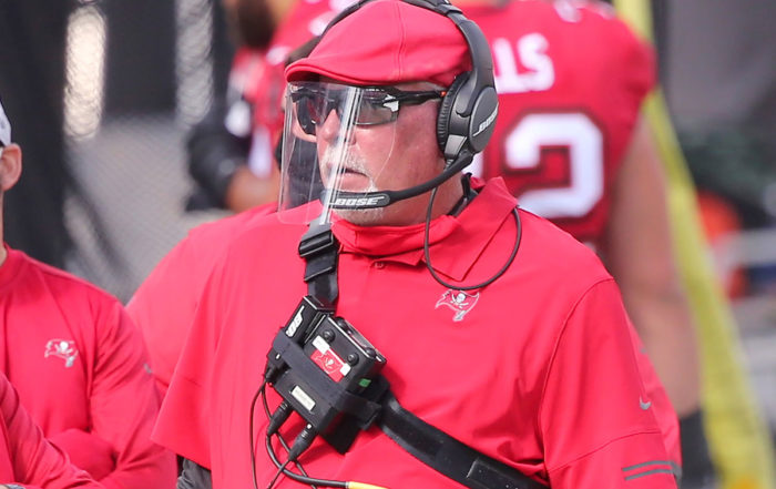Bucs Head Coach Bruce Arians Covid Mask