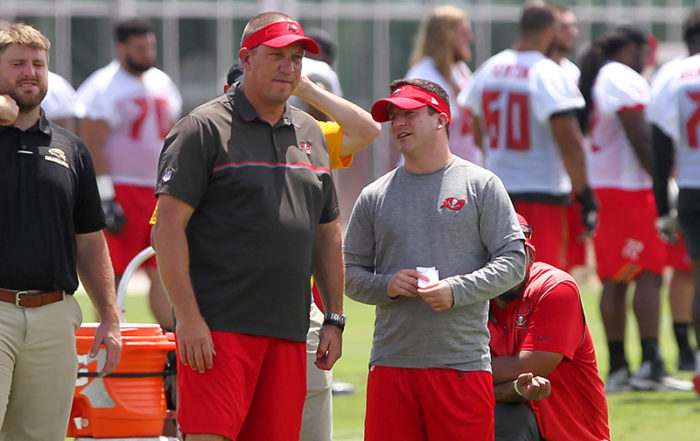 Bucs Gm Jason Licht And Director Of Football Administration Mike Greenberg