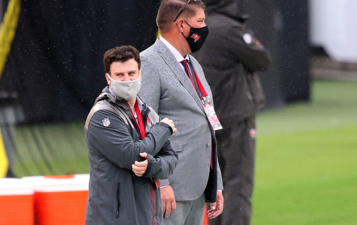 Bucs Director Of Football Administration Mike Greenberg And Gm Jason Licht Nfl