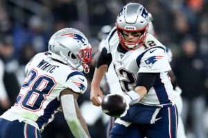 Patriots Rb James White And Qb Tom Brady