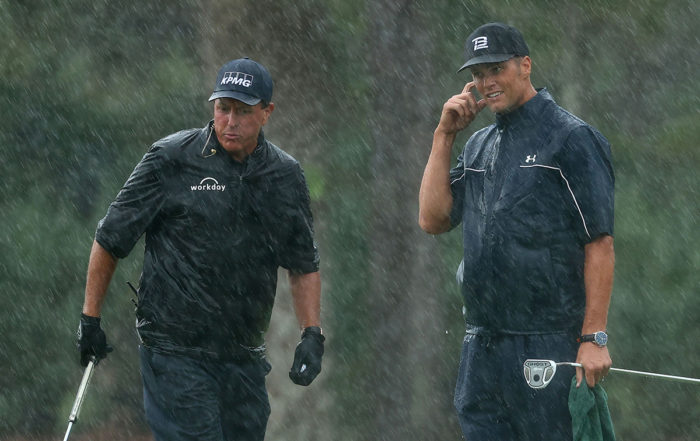 Pga Golfer Phil Mickelson And Bucs Qb Tom Brady