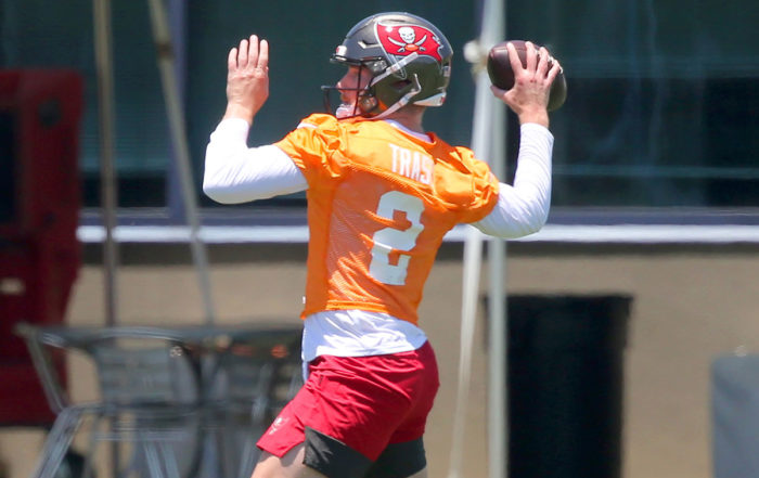Bucs Qb Kyle Trask – Photo By: Cliff Welch/Pr