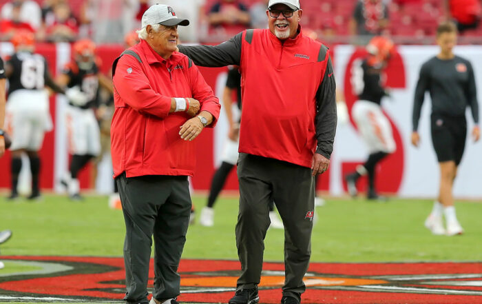 Bucs Head Coach Bruce Arians And Tom Moore