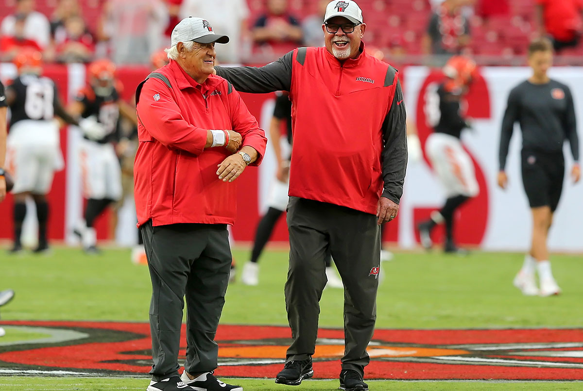 Bucs Head Coach Bruce Arians And Tom Moore