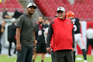 Bucs Head Coach Bruce Arians And Oc Byron Leftwich