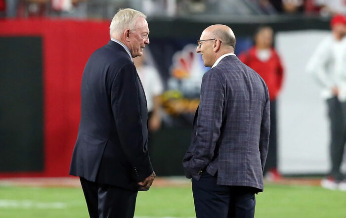 Cowboys Owner Jerry Jones And Bucs Owner Joel Glazer