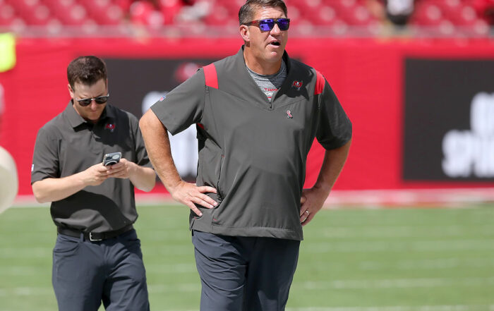 Bucs Gm Jason Licht And Vp Of Football Administration Mike Greenberg