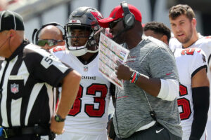 Bucs SS Jordan Whitehead and head coach Todd Bowles