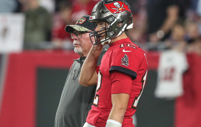 Bucs Head Coach Bruce Arians And Qb Tom Brady