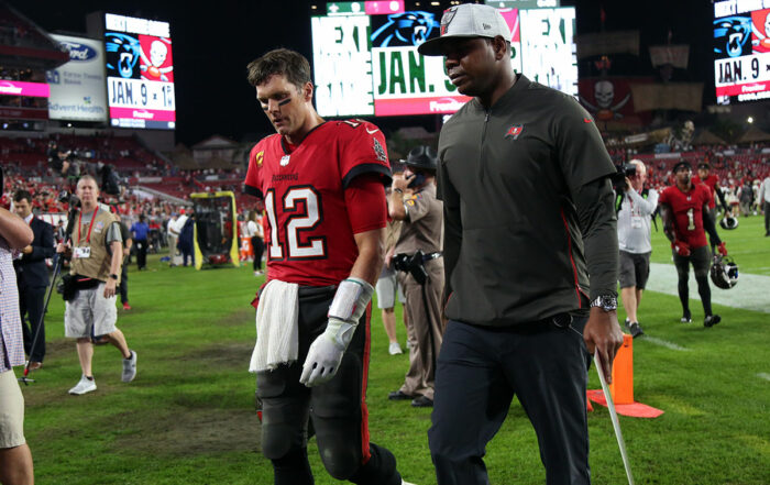 Bucs Qb Tom Brady And Oc Byron Leftwich