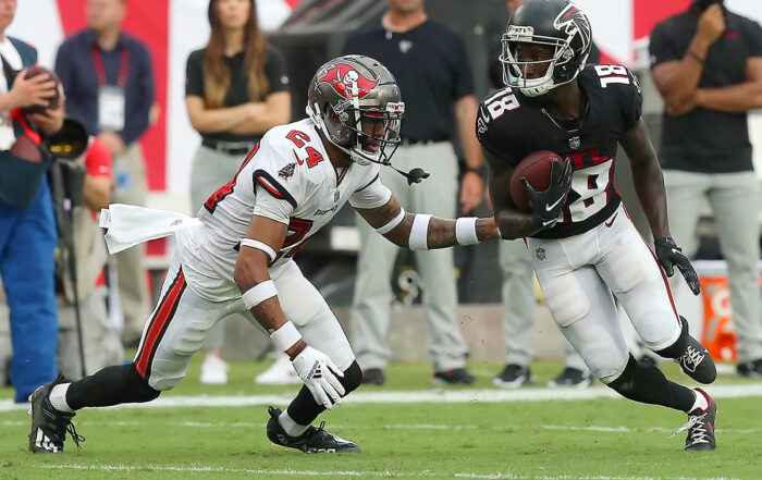Bucs Cb Carlton Davis Iii And Falcons Wr Calvin Ridley