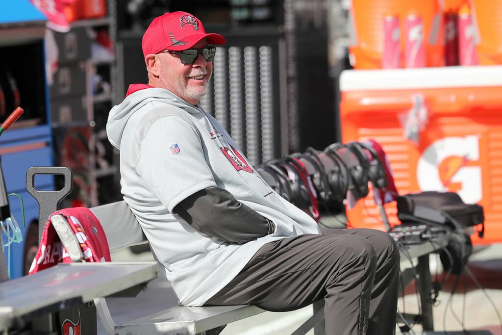 Bucs Legend Bruce Arians Joins Pewter Report Podcast Tomorrow At 4 Pm Et 4 Bucs Head Coach Bruce Arians