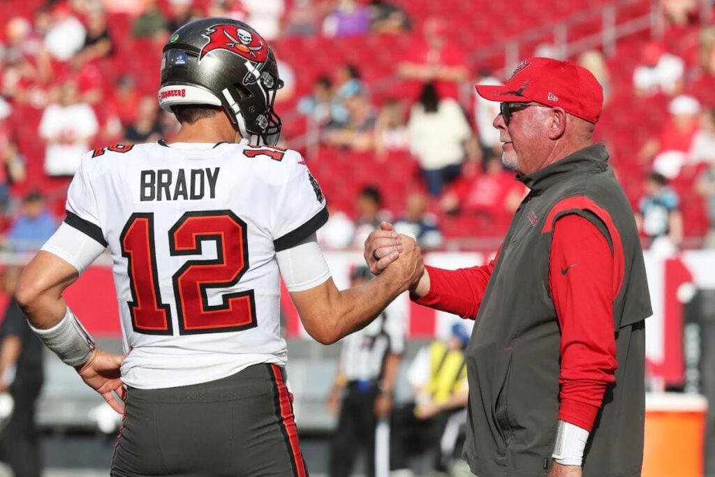 Bucs Qb Tom Brady And Head Coach Bruce Arians